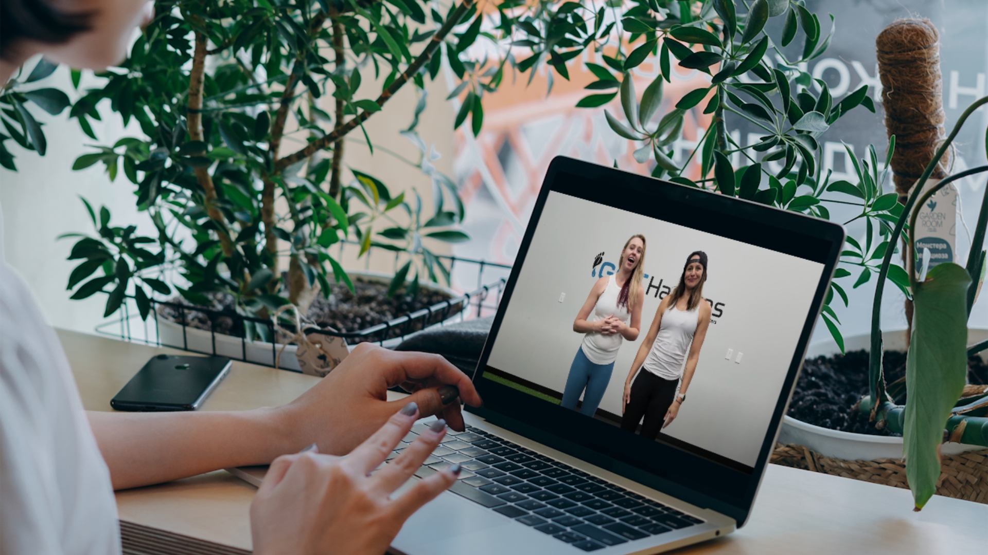 Dr. Courtney Conley and Dr. Jen presenting from laptop screen